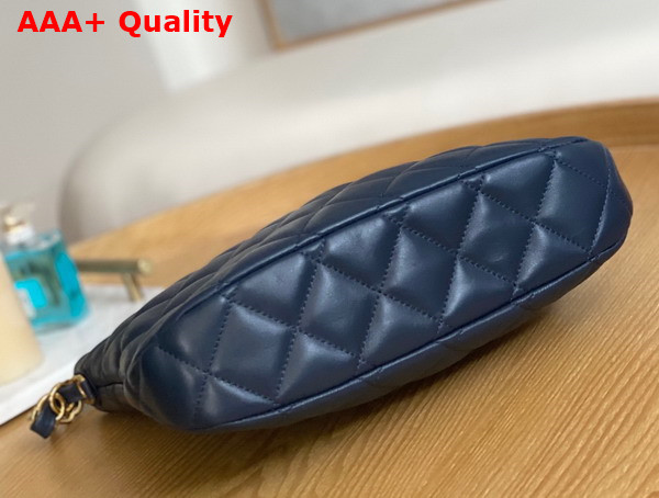 Chanel Medium Hobo Handbag in Navy Blue Lambskin Replica