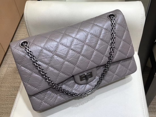 Chanel Medium Reissue Flap Bag in Grey with Silver Hardware