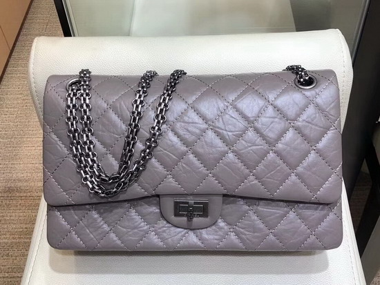 Chanel Medium Reissue Flap Bag in Grey with Silver Hardware