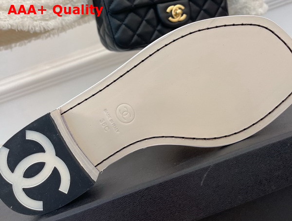 Chanel Mid Heel Mules in Beige Calfskin Replica