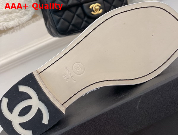 Chanel Mid Heel Mules in Black Calfskin Replica