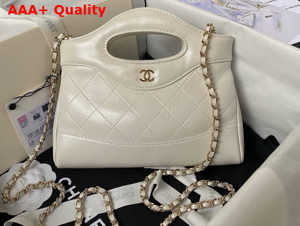 Chanel Mini 31 Bag in White Lambskin Replica