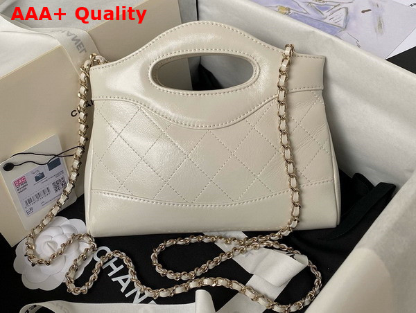 Chanel Mini 31 Bag in White Lambskin Replica