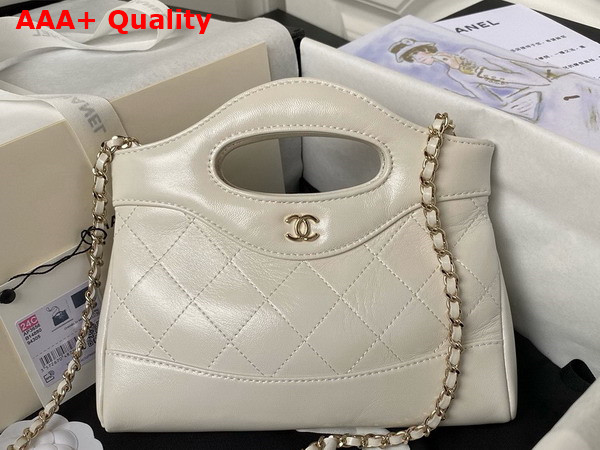 Chanel Mini 31 Bag in White Lambskin Replica