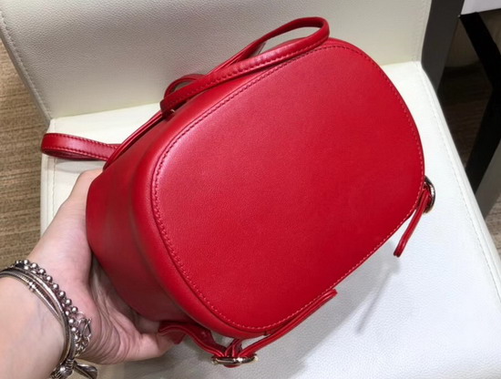 Chanel Mini Backpack in Red Lambskin with Large CC Logo on The Flap