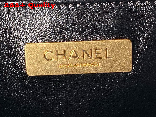 Chanel Mini Bag with Top Handle in Black Shiny Lambskin with Gold Tone Metal AS4958 Replica