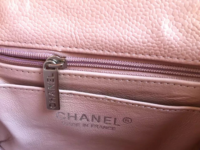 Chanel Mini Caviar Flap Bag Pink Gold Chain for Sale