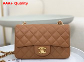 Chanel Mini Classic Handbag in Brown Grained Calfskin with Gold Tone Metal Ref A69900 Replica