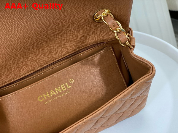 Chanel Mini Classic Handbag in Brown Grained Calfskin with Gold Tone Metal Ref A69900 Replica