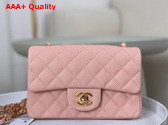 Chanel Mini Classic Handbag in Light Pink Grained Calfskin with Gold Tone Metal Ref A69900 Replica