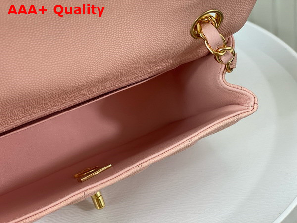 Chanel Mini Classic Handbag in Light Pink Grained Calfskin with Gold Tone Metal Ref A69900 Replica