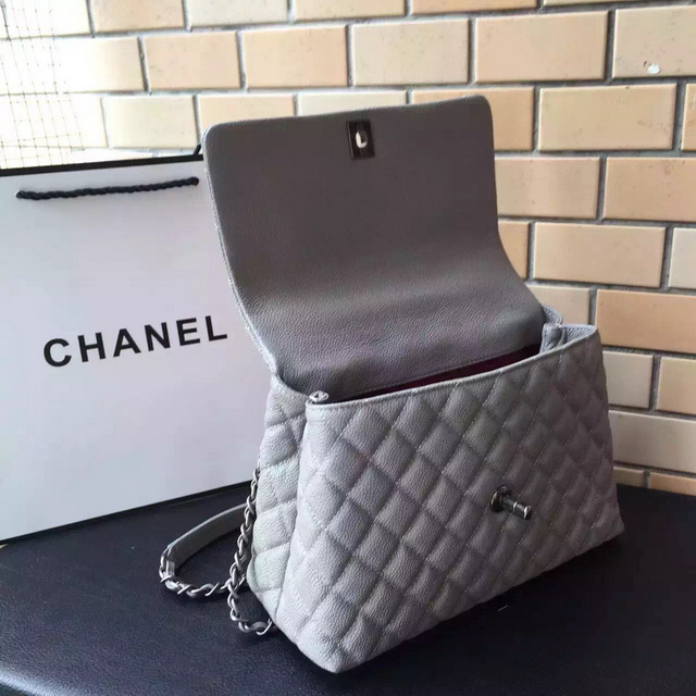 Chanel Mini Coco Handle Bag Grey Caviar and Lizard for Sale