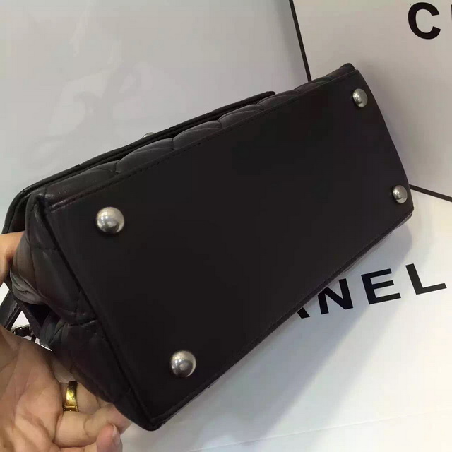 Chanel Mini Coco Handle Bag in Black Lambskin for Sale