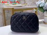 Chanel Mini Cosmetic Purse in Black Lambskin Replica