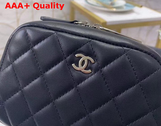 Chanel Mini Cosmetic Purse in Black Lambskin Replica