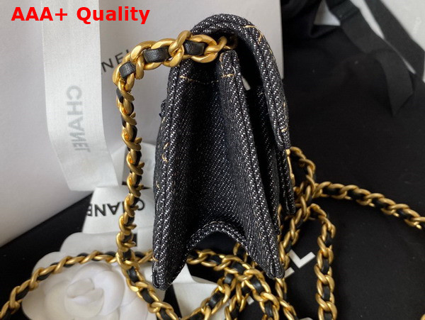 Chanel Mini Denim Flap Bag in Black Replica