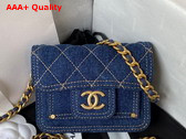 Chanel Mini Denim Flap Bag in Blue Replica