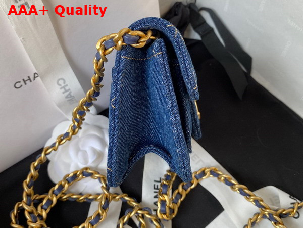 Chanel Mini Denim Flap Bag in Blue Replica