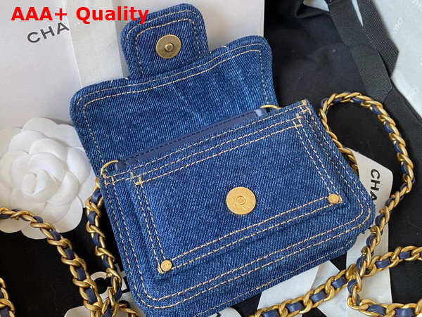 Chanel Mini Denim Flap Bag in Blue Replica