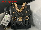 Chanel Mini Flap Bag Aged Calfskin Gold Tone Metal Black Ref AS2695 Replica