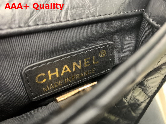 Chanel Mini Flap Bag Aged Calfskin Gold Tone Metal Black Ref AS2695 Replica