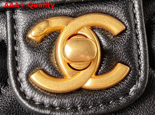 Chanel Mini Flap Bag Black Lambskin and Enamel AS3442 Replica