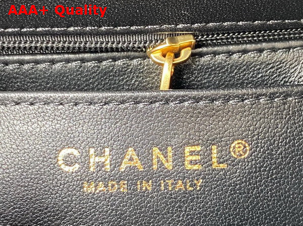 Chanel Mini Flap Bag Black Lambskin and Enamel AS3442 Replica