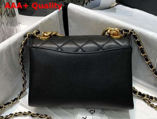 Chanel Mini Flap Bag Calfskin Gold Tone Metal Black AS2638 Replica