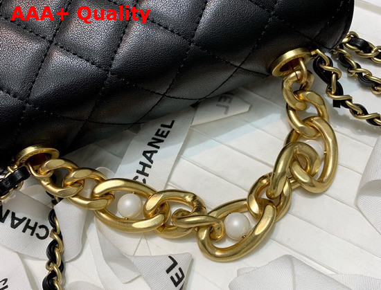 Chanel Mini Flap Bag Calfskin Gold Tone Metal Black AS2638 Replica