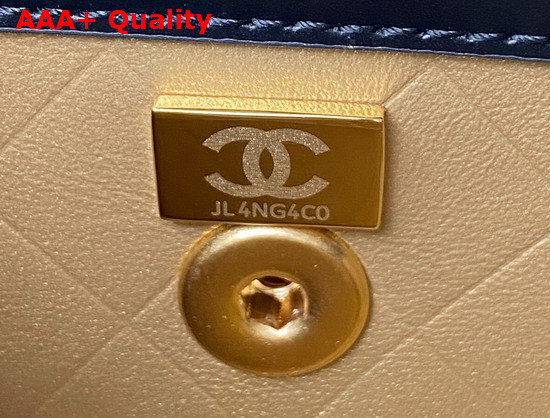 Chanel Mini Flap Bag Calfskin Gold Tone Metal Black Ref AS2714 Replica