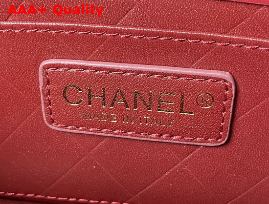 Chanel Mini Flap Bag Calfskin Gold Tone Metal Dark Red Ref AS2714 Replica