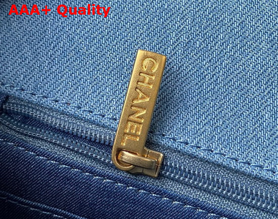 Chanel Mini Flap Bag Denim Gold Tone Metal Blue Ref AS1786 Replica