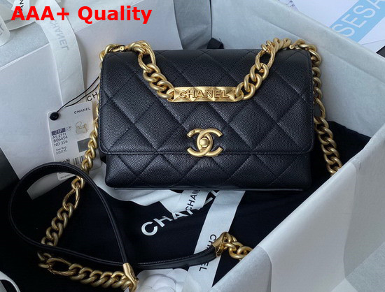 Chanel Mini Flap Bag Grained Calfskin Gold Tone Metal Black AS2711 Replica