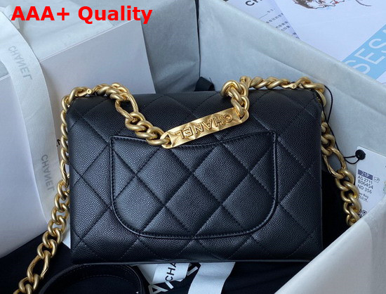 Chanel Mini Flap Bag Grained Calfskin Gold Tone Metal Black AS2711 Replica