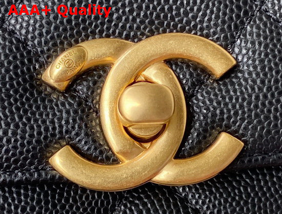 Chanel Mini Flap Bag Grained Calfskin Gold Tone Metal Black AS2711 Replica