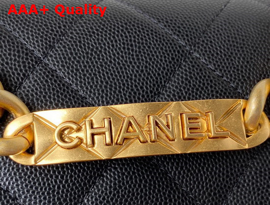 Chanel Mini Flap Bag Grained Calfskin Gold Tone Metal Black AS2711 Replica