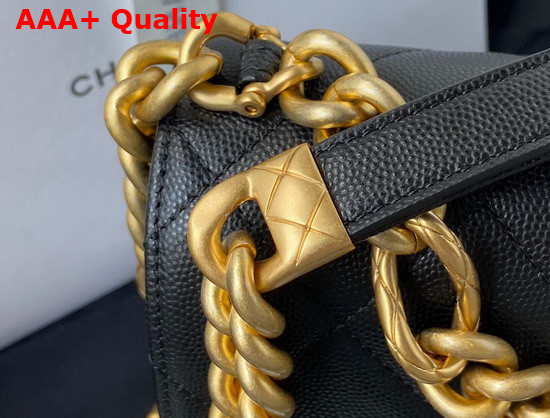 Chanel Mini Flap Bag Grained Calfskin Gold Tone Metal Black AS2711 Replica