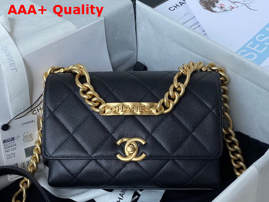 Chanel Mini Flap Bag Grained Calfskin Gold Tone Metal Black AS2711 Replica