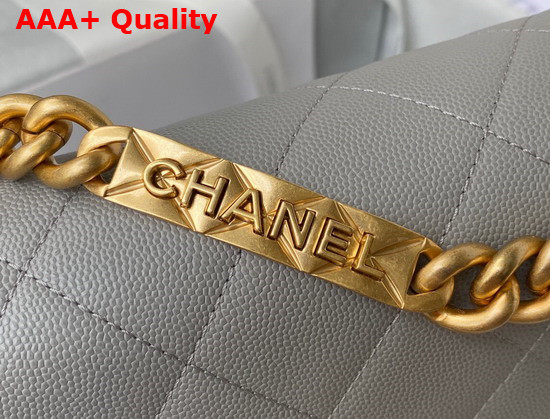 Chanel Mini Flap Bag Grained Calfskin Gold Tone Metal Grey AS2711 Replica