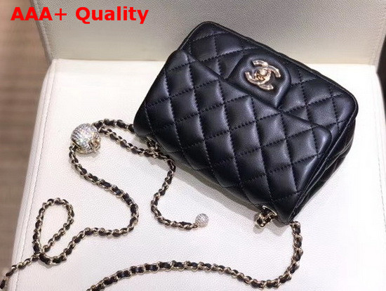 Chanel Mini Flap Bag Lambskin Gold Tone Metal Black AS1786 Replica