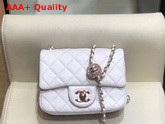 Chanel Mini Flap Bag Lambskin Gold Tone Metal White AS1786 Replica