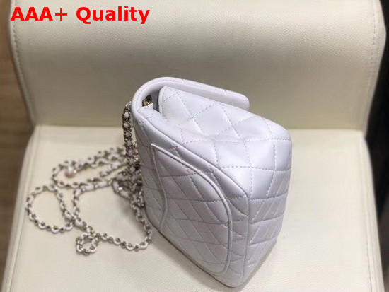 Chanel Mini Flap Bag Lambskin Gold Tone Metal White AS1786 Replica