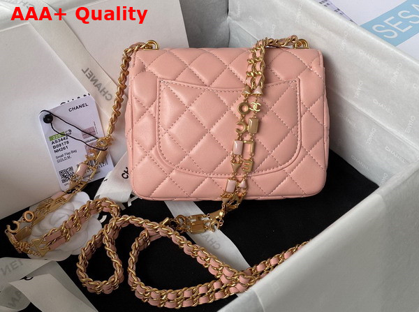 Chanel Mini Flap Bag Pink Lambskin and Enamel AS3442 Replica