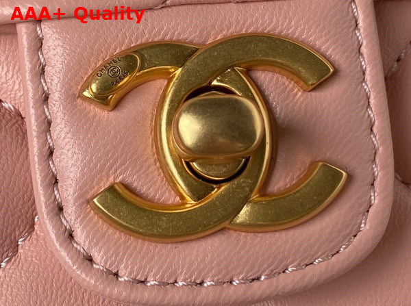 Chanel Mini Flap Bag Pink Lambskin and Enamel AS3442 Replica