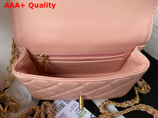 Chanel Mini Flap Bag Pink Lambskin and Enamel AS3442 Replica