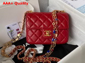 Chanel Mini Flap Bag Red Lambskin and Enamel AS3442 Replica