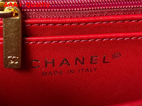 Chanel Mini Flap Bag Red Lambskin and Enamel AS3442 Replica