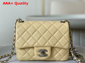 Chanel Mini Flap Bag in Beige Lambskin AS1786 Replica