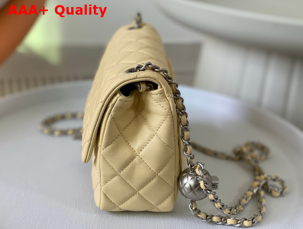 Chanel Mini Flap Bag in Beige Lambskin AS1786 Replica