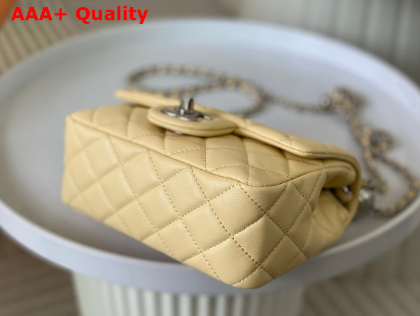 Chanel Mini Flap Bag in Beige Lambskin AS1786 Replica